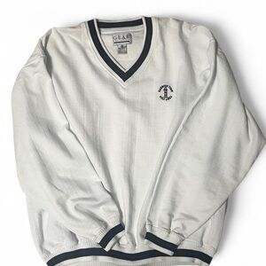 Gear For Sports White V-Neck Sweater with Black Trim